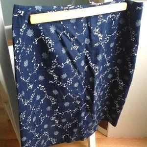 LOFT Silk/cotton patterned skirt